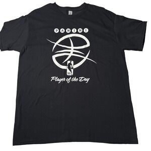 Panini Player of the Day Shirt Mens Large Black NBA Basketball Tee Heavy Cotton
